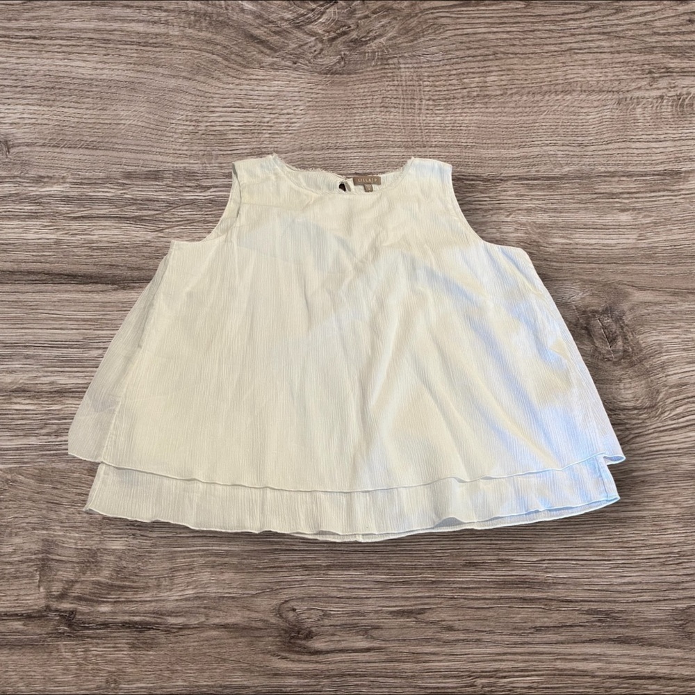 Lilla P Women’s Scoop Neck Sleeveless Summer Layered Top Crepe Medium NWT